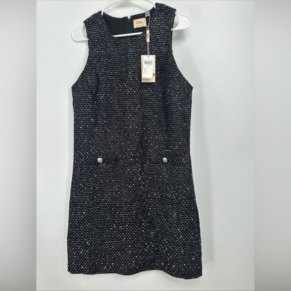 Elie Tahari Gold Metallic Sleeveless Sheath Dress Women's Size 10 NWT $118 - Picture 1 of 4